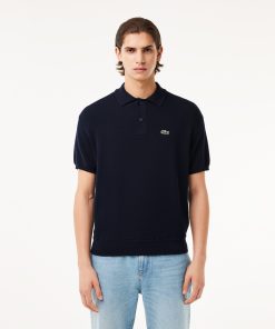 Lacoste Sweaters & Sweatshirts-Mens Relaxed Fit Cotton Polo Sweater-AH7642-51-lacoste sale