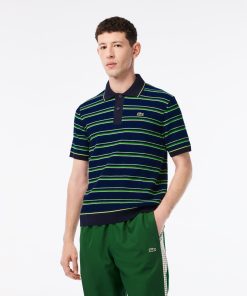 Lacoste Sweaters & Sweatshirts-Men’s Made In France Organic Cotton Striped Polo-AH7663-51-lacoste store near me