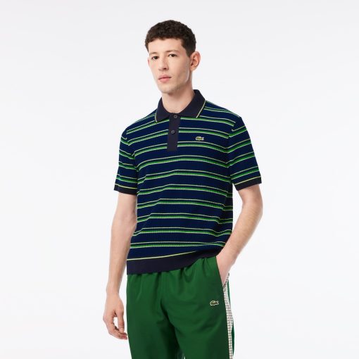 Lacoste Sweaters & Sweatshirts-Men’s Made In France Organic Cotton Striped Polo-AH7663-51-lacoste store near me