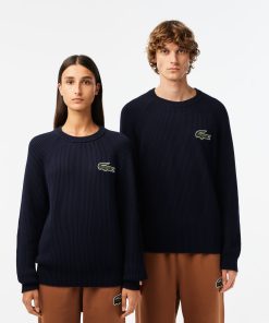 Lacoste Sweaters & Sweatshirts-Unisex Organic Cotton Crew Neck Sweater-AH9884-51-locoste