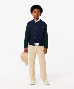 Lacoste Sweaters & Sweatshirts-Kids Cotton and Merino Wool Blend Sweater-AJ1121-51-lacost 2