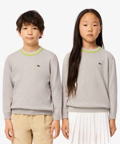 Lacoste Sweaters & Sweatshirts-Kids Cotton and Merino Wool Blend Sweater-AJ1121-51-lacoste us