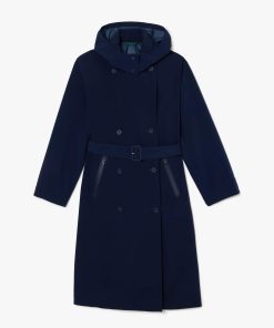 Lacoste Jackets & Coats-Womens Oversized Trench Coat-BF0022-51-lacoste sale