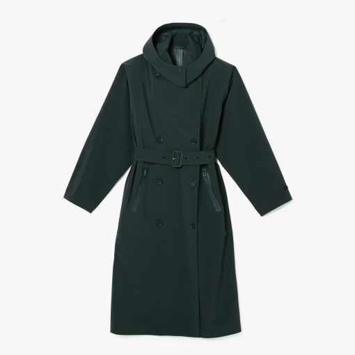 Lacoste Jackets & Coats-Womens Oversized Trench Coat-BF0022-51-lacoste sale