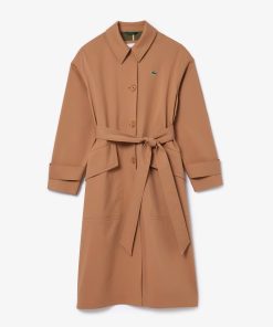 Lacoste Jackets & Coats-Womens Oversized Cotton Coat-BF0751-51-lacost