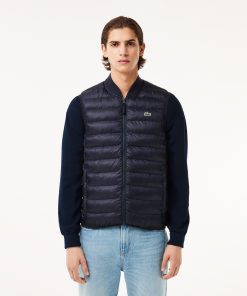 Lacoste Jackets & Coats-Mens Water-Repellent Puffer Vest-BH0537-51-lacoste cardigan