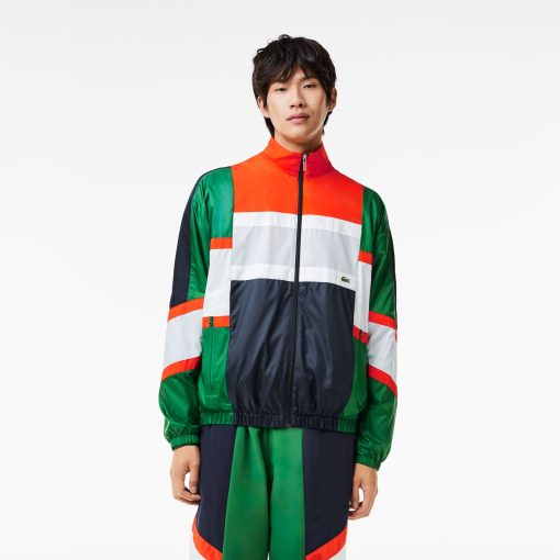 Lacoste Jackets & Coats-Mens Colorblock Track Jacket-BH1582-51-lacoste factory outlet