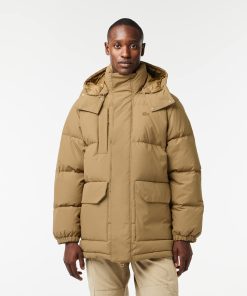 Lacoste Jackets & Coats-Mens Water-Repellent Puffer Jacket-BH1583-51-lacoste store near me