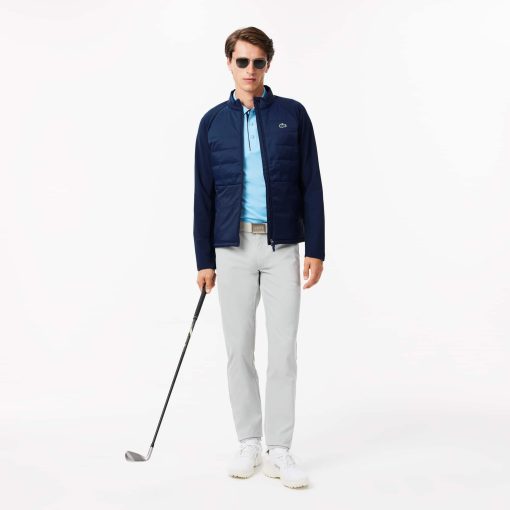 Lacoste Jackets & Coats-Mens High-Neck Quilted Golf Jacket-BH2638-51-lacoste cardigan - Image 2