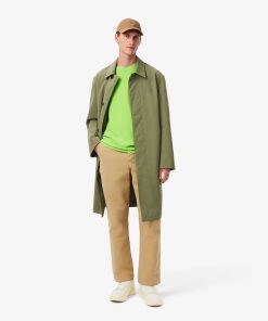 Lacoste Jackets & Coats-Mens Water-Repellent Windproof Trench Coat-BH2891-51-lacost