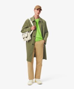 Lacoste Jackets & Coats-Mens Water-Repellent Windproof Trench Coat-BH2891-51-lacost 2