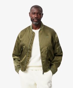 Lacoste Jackets & Coats-Mens Water-Repellent Bomber Jacket-BH2899-51-lacoste store