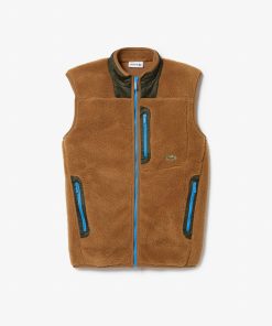 Lacoste Jackets & Coats-Mens Sherpa Fleece Vest-BH3345-51-lacoste factory outlet 2