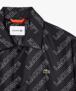 Lacoste Jackets & Coats-Mens High-Neck Graphic Print Zip-Up Jacket-BH3473-51-lacoste france 2