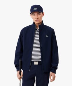 Lacoste Jackets & Coats-Mens Water-Repellent Golf Stretch Windbreaker-BH5044-51-lacosta