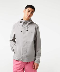 Lacoste Jackets & Coats-Mens Water-Repellent Track Jacket-BH5384-51-lacoste near me