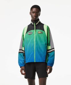 Lacoste Jackets & Coats-Men’s Ombré Checkerboard Track Jacket-BH5429-51-lacoste us