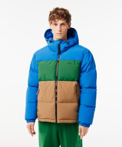 Lacoste Jackets & Coats-Mens Water-Repellent Hooded Puffer Jacket-BH5442-51-lacoste france