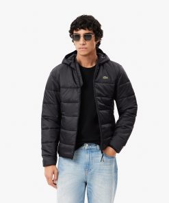 Lacoste Jackets & Coats-Mens Water-Repellent Quilted Puffer Jacket-BH6763-51-lacoste near me