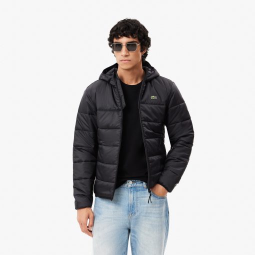 Lacoste Jackets & Coats-Mens Water-Repellent Quilted Puffer Jacket-BH6763-51-lacoste near me