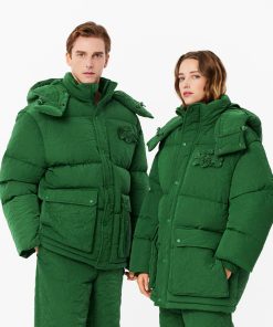 Lacoste Jackets & Coats-Unisex Embroidery Collection Oversized Puffer Jacket-BH8283-51-lacoste factory outlet