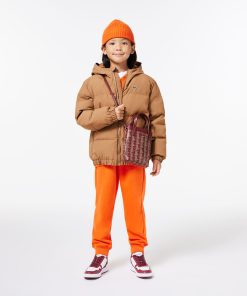 Lacoste Jackets & Coats-Kids Embroidered Crocodile Hooded Puffer Jacket-BJ1128-51-lacoste us 2