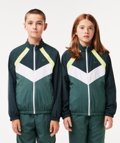 Lacoste Jackets & Coats-Kids Colorblock Zip-Up Jacket-BJ1129-51-lacoste near me