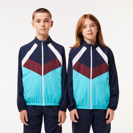 Lacoste Jackets & Coats-Kids Colorblock Zip-Up Jacket-BJ1129-51-lacoste cardigan