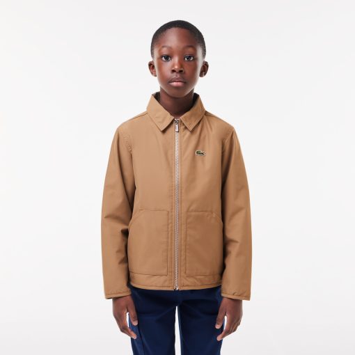 Lacoste Jackets & Coats-Kids Zipped Patch Pocket Jacket-BJ1252-51-lacoste store