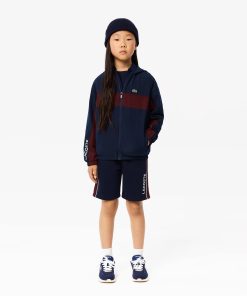 Lacoste Jackets & Coats-Kids Zip-Up Hooded Jacket-BJ2453-51-lacoste store 2