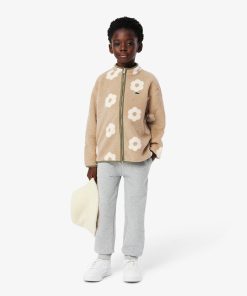 Lacoste Jackets & Coats-Kids Zip-Up Floral Fleece Jacket-BJ2541-51-la coste 2