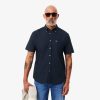 Lacoste Button Down Shirts-Mens Regular Fit Short Sleeve Oxford Shirt-CH1917-51-lacosta 4