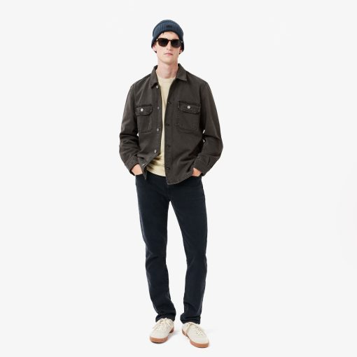 Lacoste Button Down Shirts-Mens Oversized Denim Overshirt-CH3468-51-lacoste store near me - Image 2