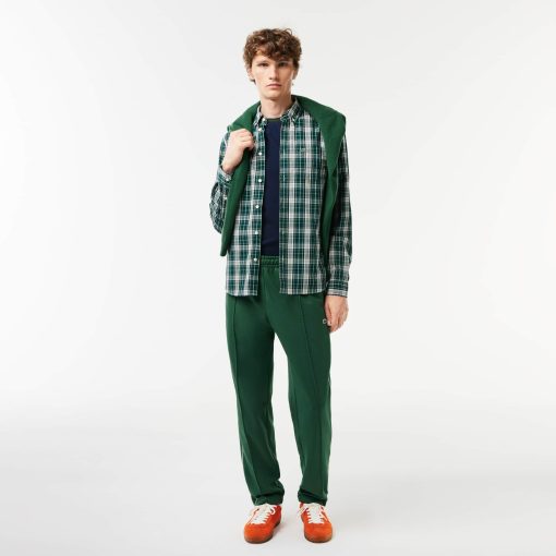 Lacoste Button Down Shirts-Mens Slim Fit Stretch Plaid Shirt-CH3745-51-locoste - Image 2