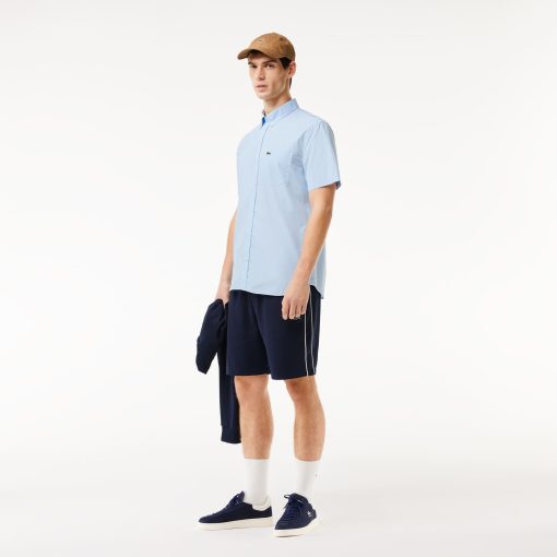 Lacoste Mens Short Sleeve Regular Fit Gingham Shirt-CH5622-51-lacoste outlet - Image 2