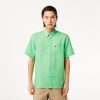 Lacoste Button Down Shirts-Mens Oversized Flannel Overshirt-CH3466-51-lacoste outlet 4