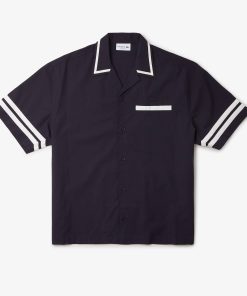 Lacoste Button Down Shirts-Mens Relaxed Fit Print Back Shirt-CH7225-51-lacoste factory outlet 2