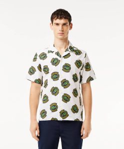 Lacoste Button Down Shirts-Mens Regular Hawaii Fit UV Protect Golf Shirt-CH7568-51-lacoste sale