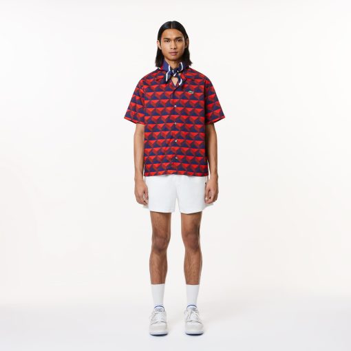 Lacoste Button Down Shirts-Mens Relaxed Fit Print Shirt-CH7626-51-lacoste us - Image 2