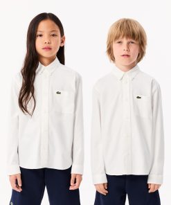 Lacoste T-Kids Oxford Pocket Shirt-CJ5296-51-lacoste store