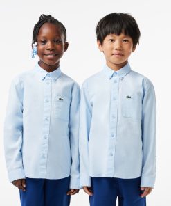 Lacoste T-Kids Oxford Pocket Shirt-CJ5296-51-lacoste cardigan