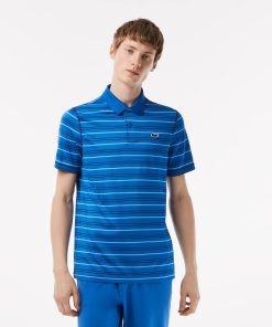 Lacoste Polos-Men’s Golf Recycled Polyester Stripe Polo-DH5182-51-locoste