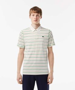 Lacoste Polos-Men’s Golf Recycled Polyester Stripe Polo-DH5182-51-lacoste store