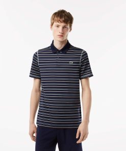 Lacoste Polos-Men’s Golf Recycled Polyester Stripe Polo-DH5182-51-lacoste sale