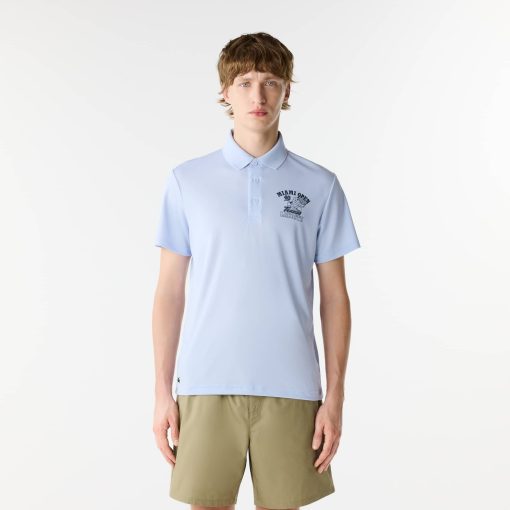 Lacoste Polos-Mens Miami Open Edition Ultra-Dry Piqué Polo-DH7763-51-lacoste store near me