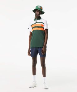 Lacoste Polos-Mens Lacoste Sport Miami Open Edition Stripe Polo-DH9445-51-lacoste usa 2