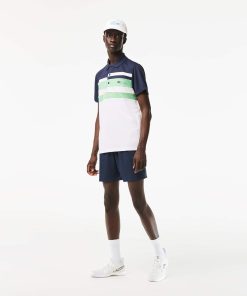 Lacoste Polos-Mens Lacoste Sport Miami Open Edition Stripe Polo-DH9445-51-lacoste usa 2