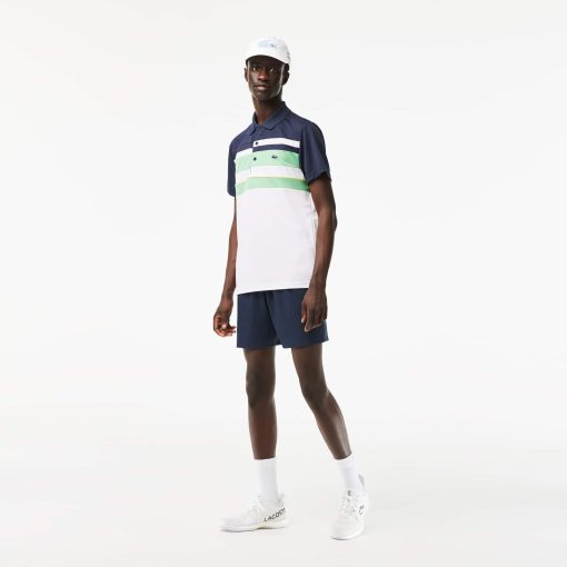 Lacoste Polos-Mens Lacoste Sport Miami Open Edition Stripe Polo-DH9445-51-lacoste usa - Image 2