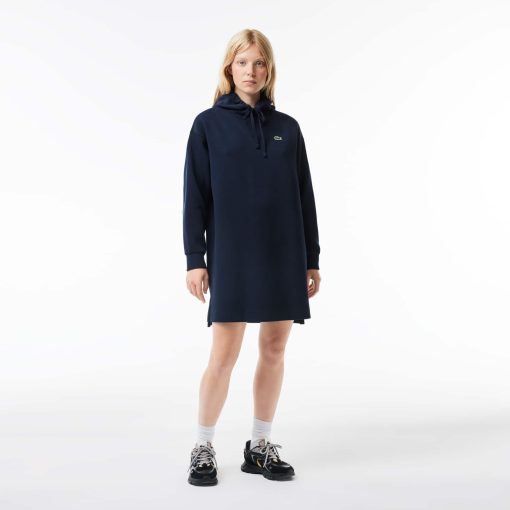 Lacoste Dresses-Womens Piqué Hoodie Dress-EF2167-51-lacoste store