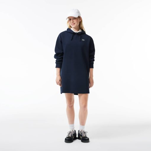 Lacoste Dresses-Womens Piqué Hoodie Dress-EF2167-51-lacoste store - Image 2